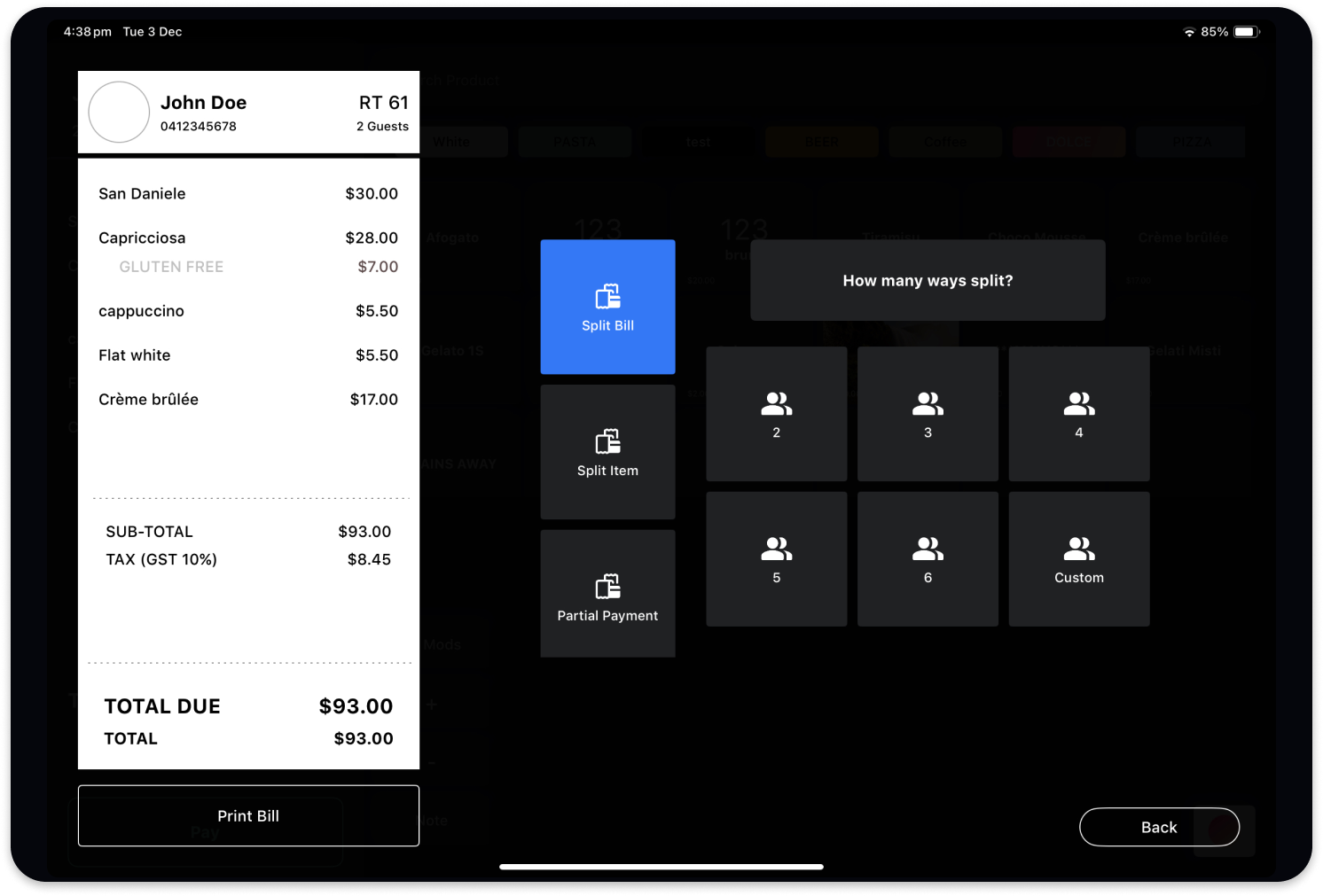 Payment Screen